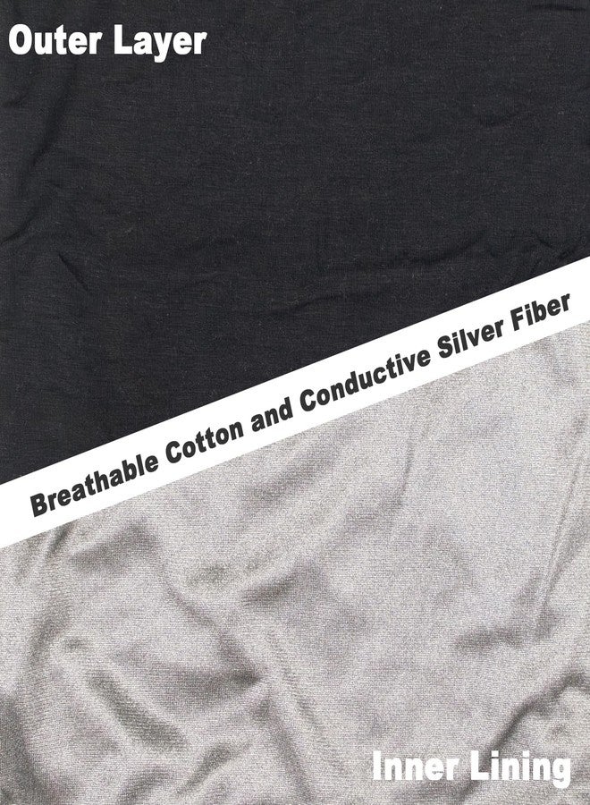 MAOOHON Faraday Gaiter Shielding Scarf Shields 5G WiFi Bluetooth with Silver Fabric Protective Scarf Faraday Hood Protects Brain Face Neck Black - Image 3